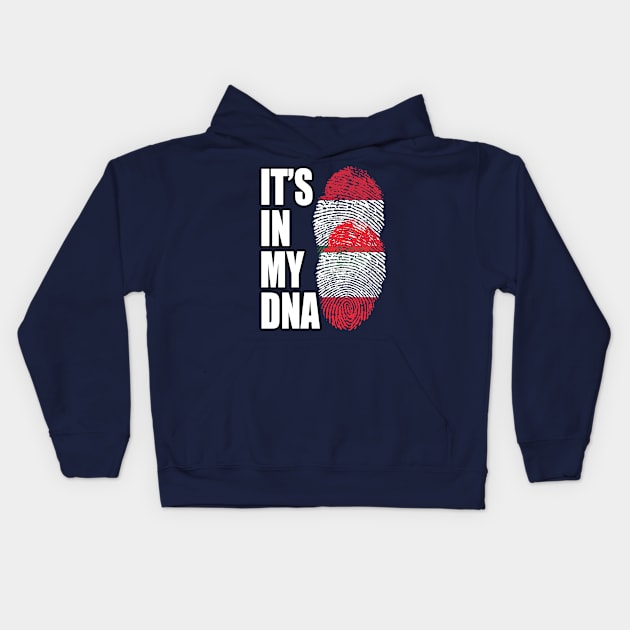 Hungarian And Austrian Mix Heritage DNA Flag Kids Hoodie by Just Rep It!!